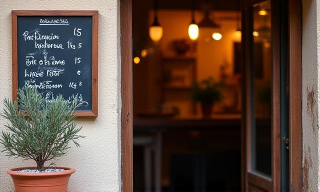 Dettagli dell'ingresso della trattoria Ambrosia Trattoria